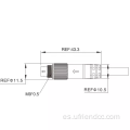 Sensor Cable de cable moldeado impermeable M9 Cable de conector de hebilla